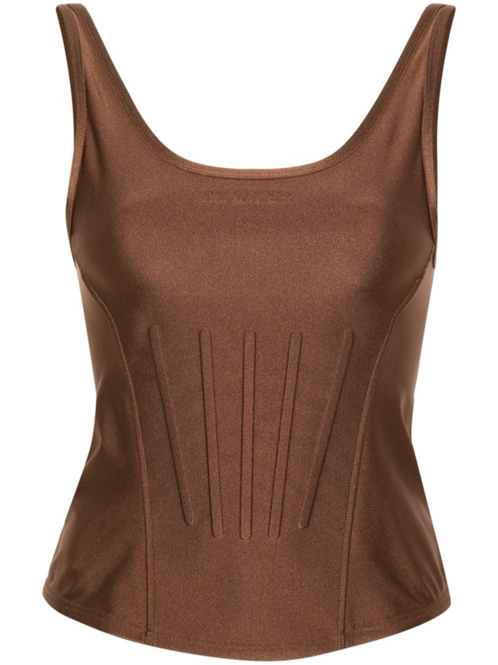 MUGLER brown corset top